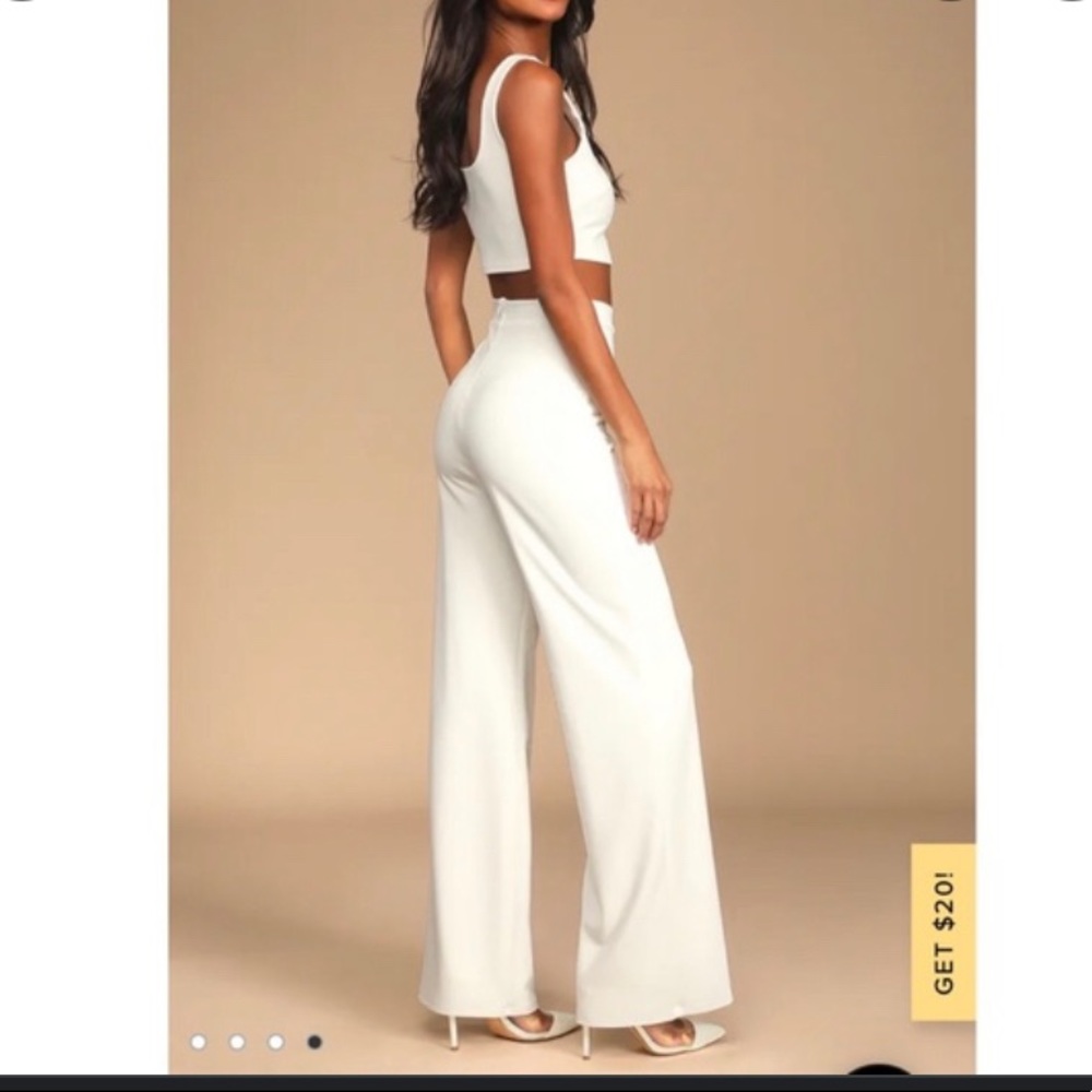 Ivory two piece jumpsuit